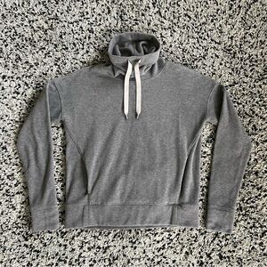 Lululemon Go Forward Fleece Pullover Sweater Light Grey Cowl Neck Women’s Size 4
